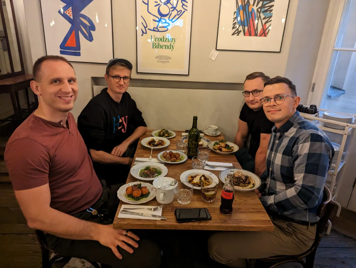 Our CFO, right (in shirt), our head of operations, and our head of technology, left, in glasses.