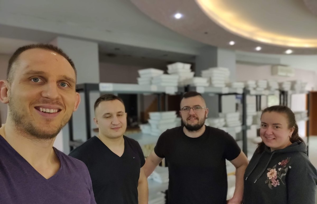 Inside the production kitchen